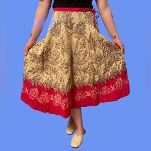 Paisley Sequin Midi Skiet